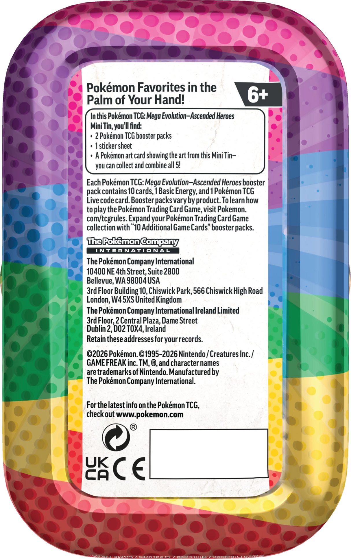 Pokémon TCG - Mega Evolution: Ascended Heroes Mini Tin