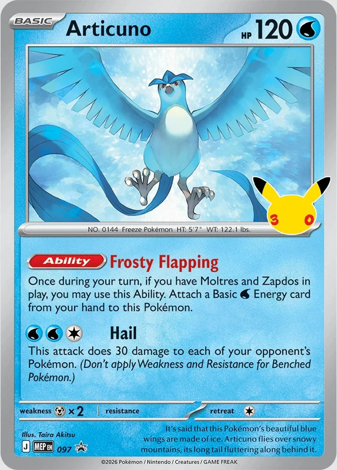 Pokémon TCG - 30th Celebration Poster Collection Laschocards Articuno