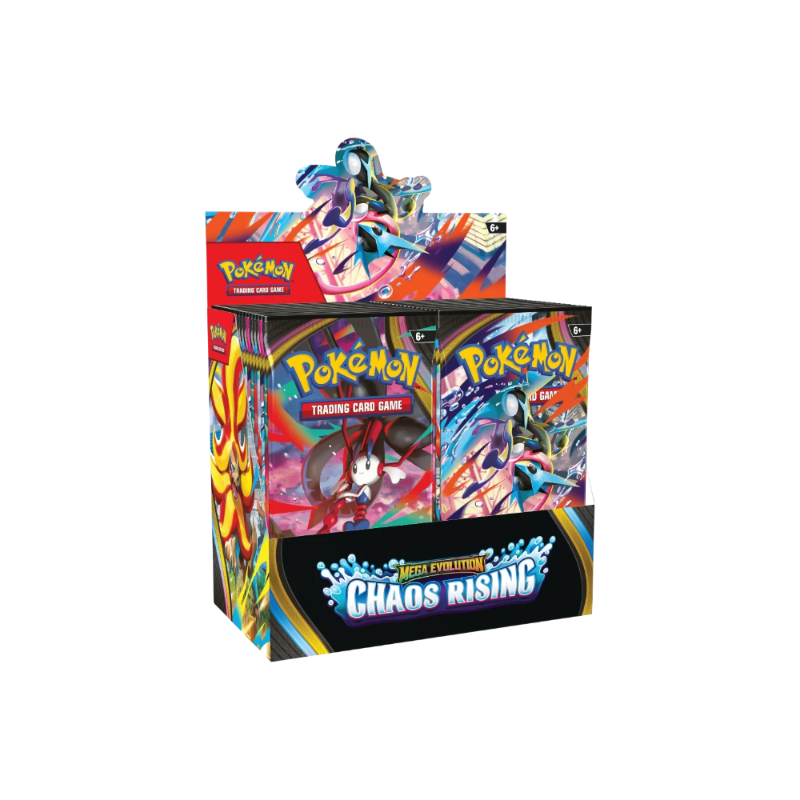 Pokémon TCG - Mega Evolution: Chaos Rising Booster Box Display