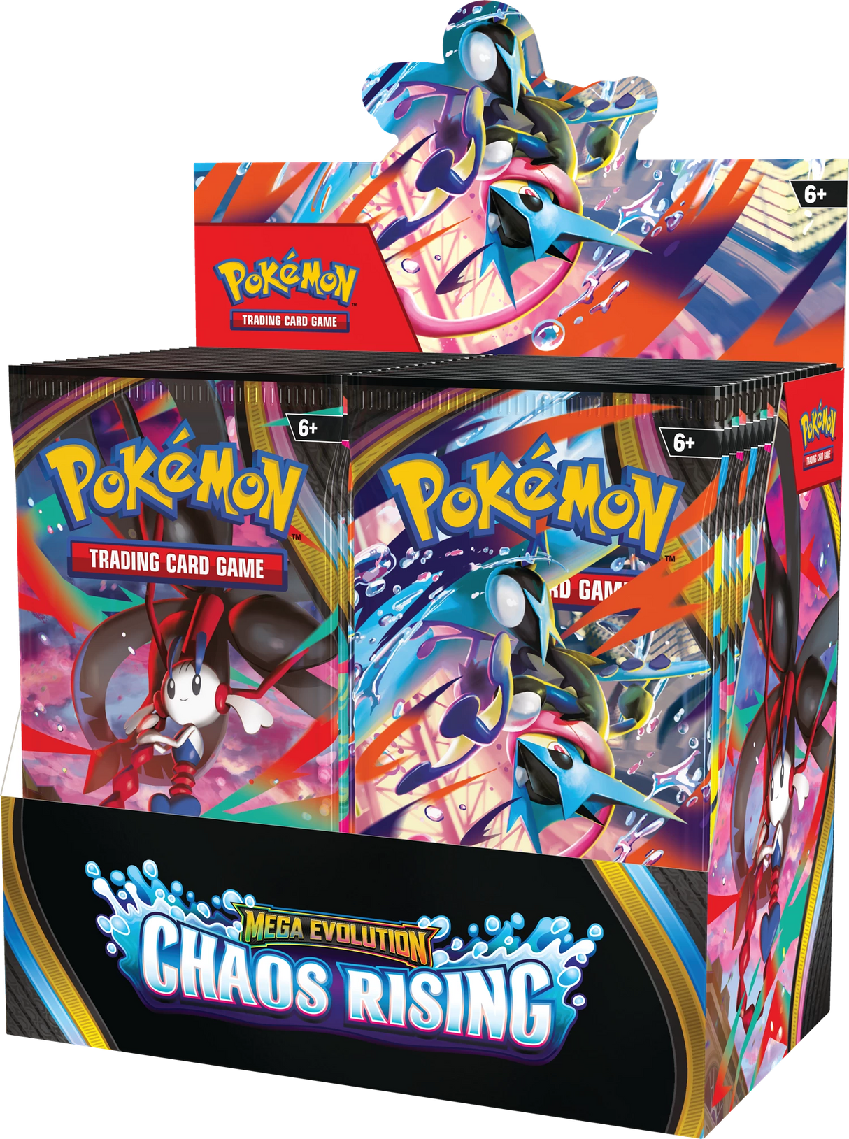 Pokémon TCG - Mega Evolution: Chaos Rising Booster Box Display left