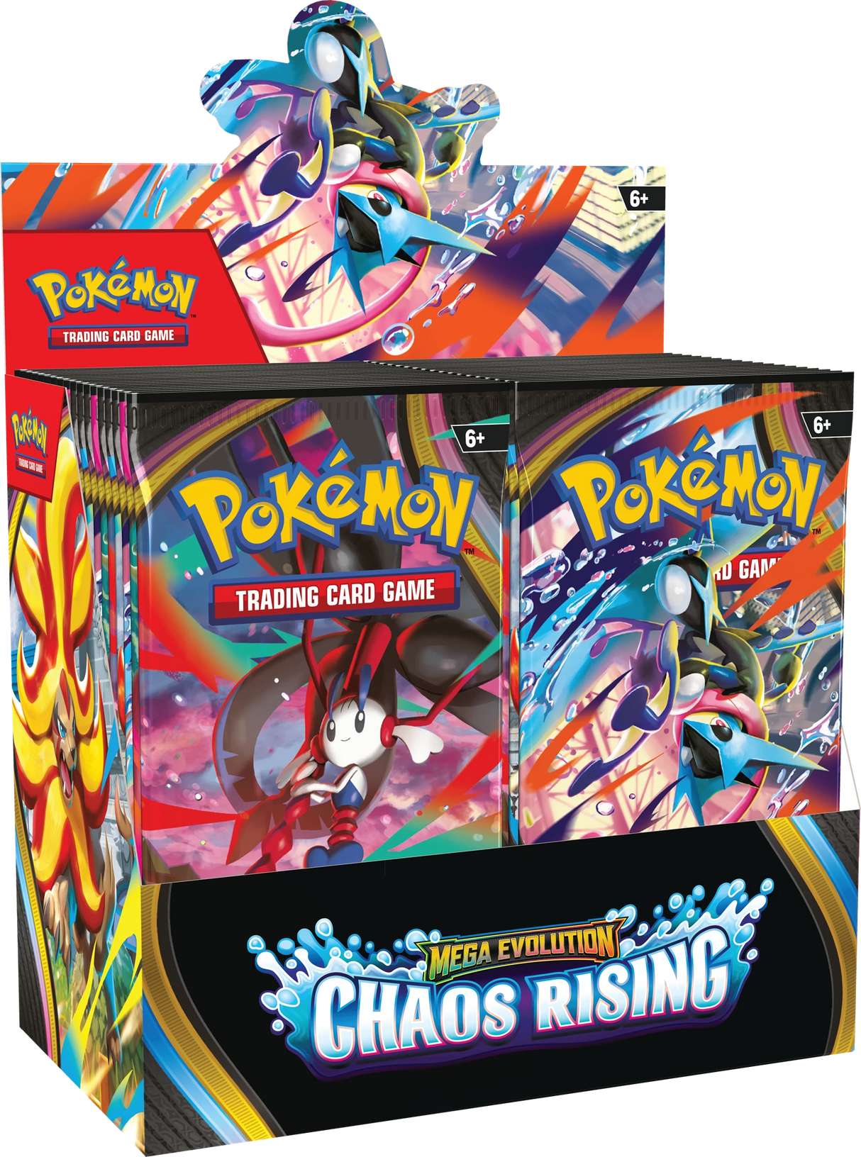 Pokémon TCG - Mega Evolution: Chaos Rising Booster Box Display