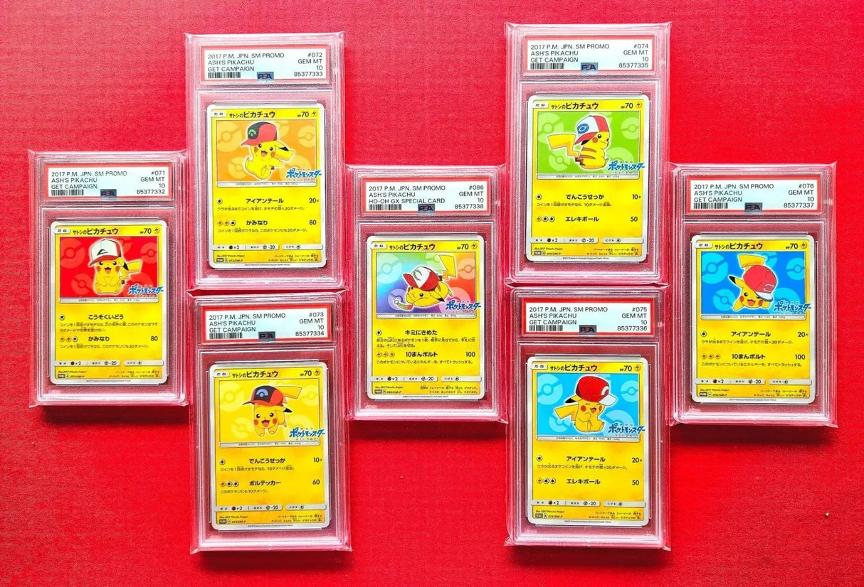 Pokémon TCG - Ash's Pikachu Get Campaign Promo JPN (sequential PSA 10)-LaschoCards