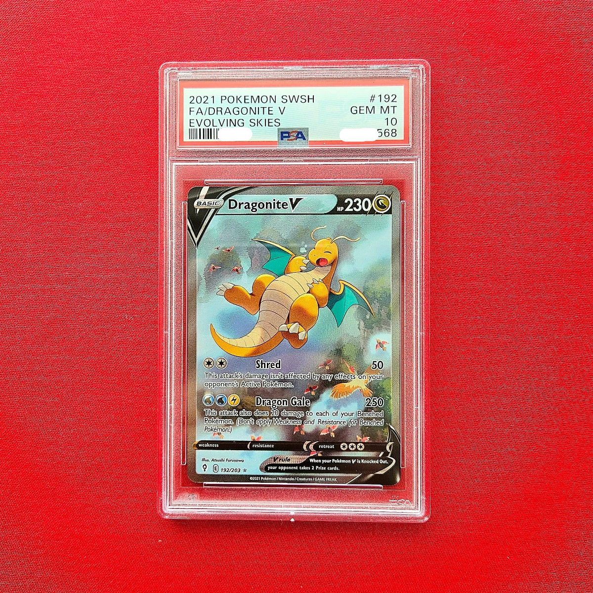 Pokémon TCG - Dragonite V Alt Art Evolving Skies 2021 - EN - (PSA 10)
