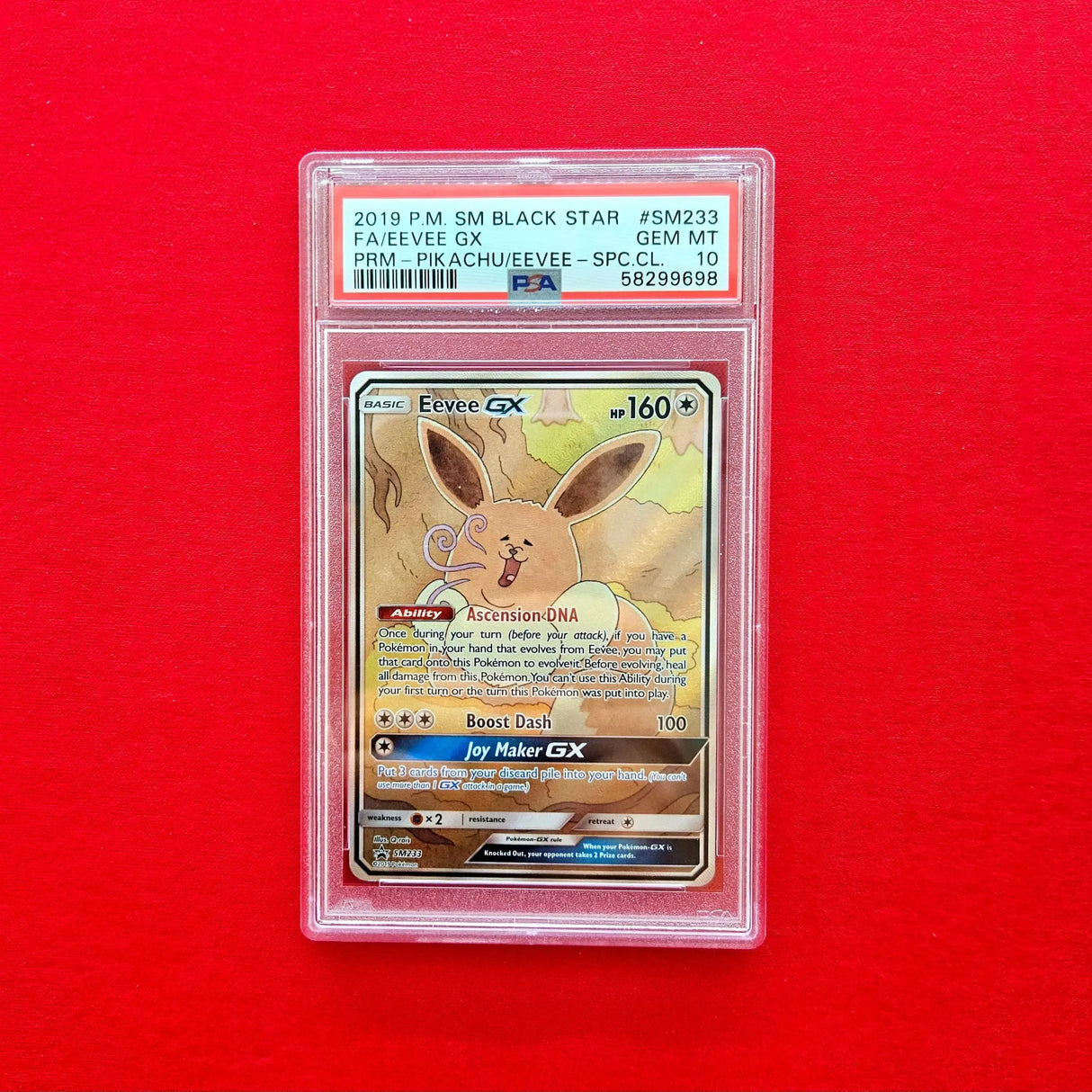 Pokémon TCG - Eevee GX (SM 233) SM Black Star Promos PSA 10
