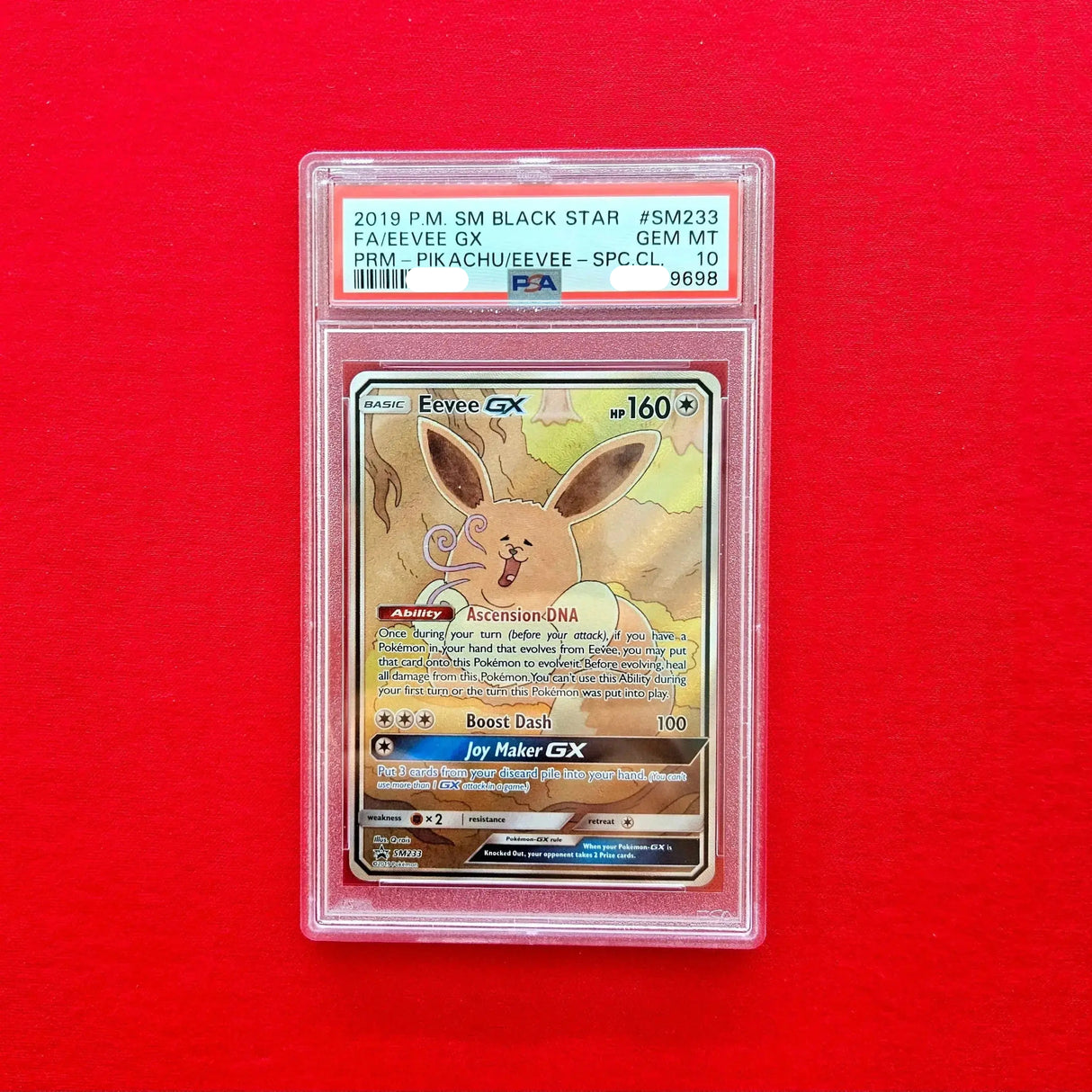 Pokémon TCG - Eevee GX (SM 233) SM Black Star Promos PSA 10