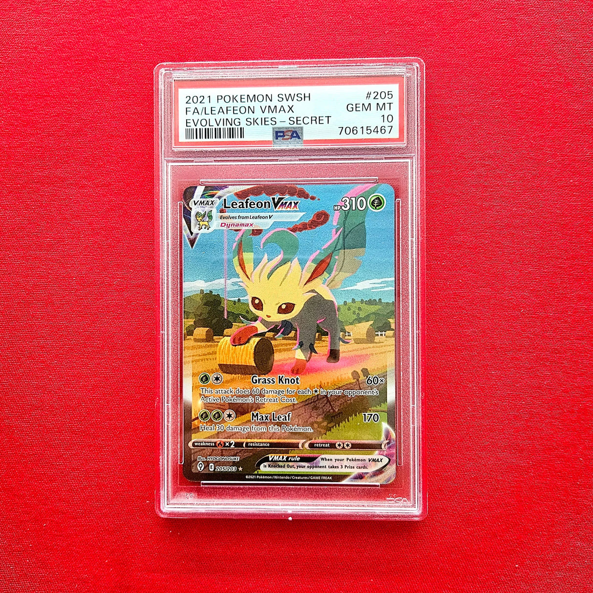 Pokémon TCG - Leafeon VMAX Alt Art Evolving Skies 2021 - EN - (PSA 10)-LaschoCards