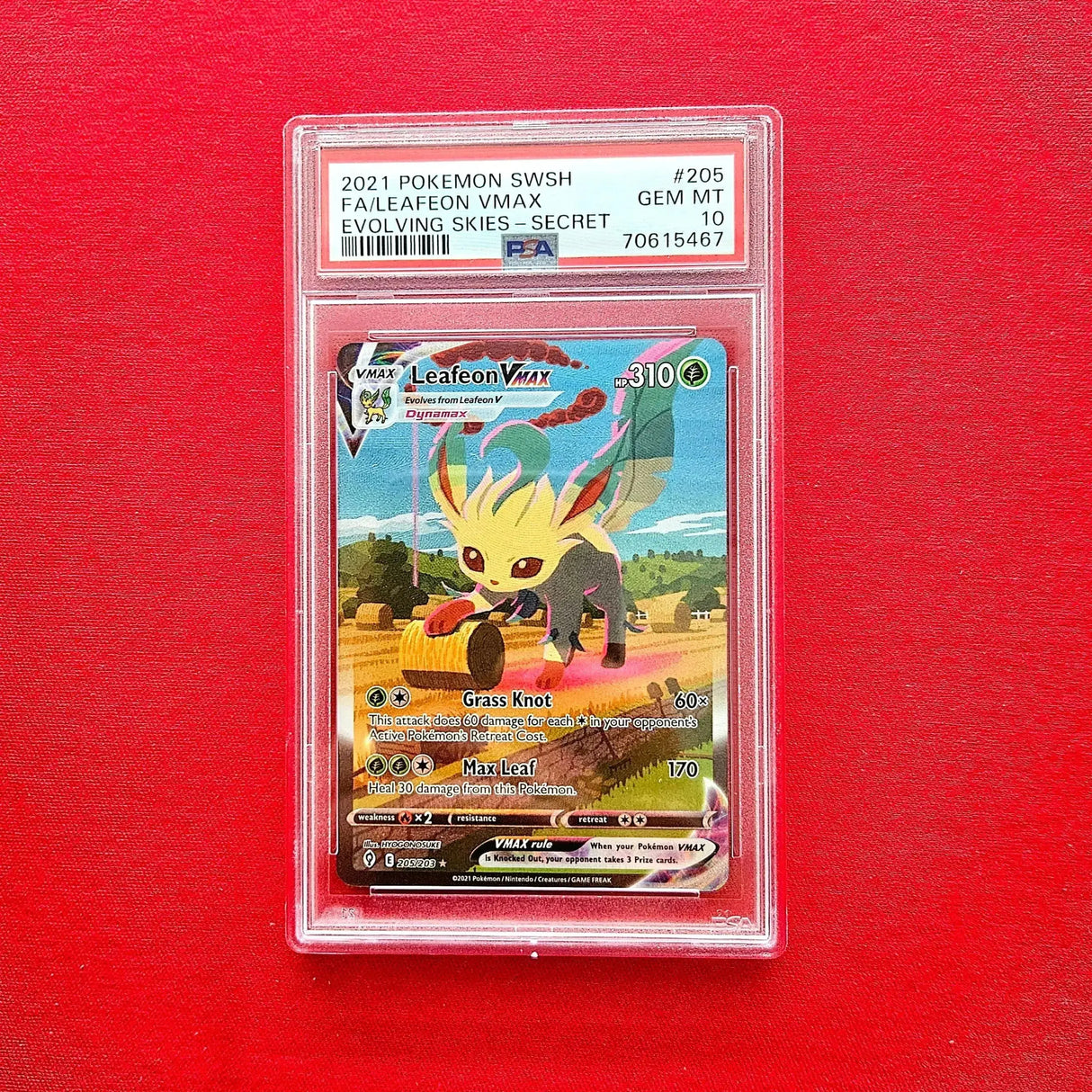 Pokémon TCG - Leafeon VMAX Alt Art Evolving Skies 2021 - EN - (PSA 10)-LaschoCards