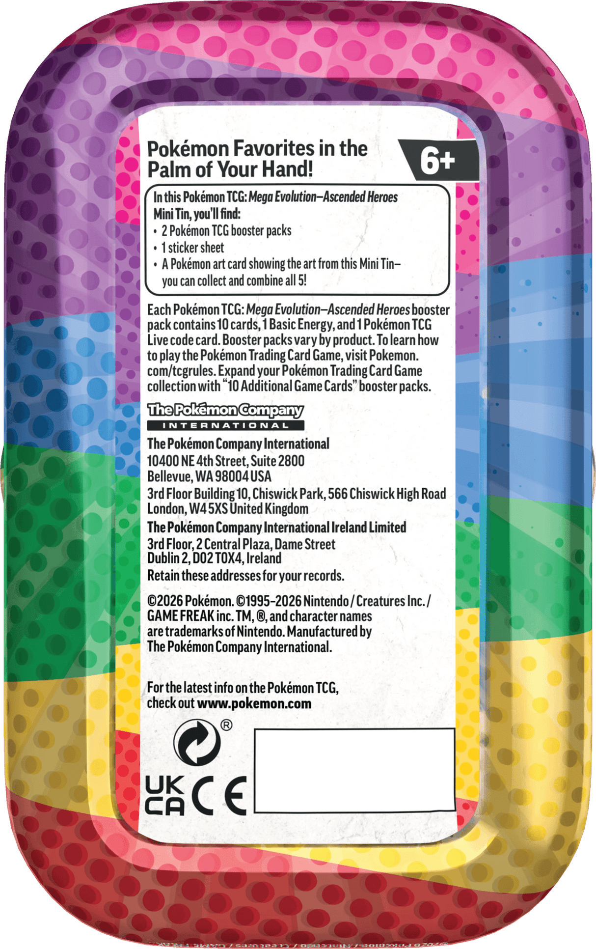 Pokémon TCG - Mega Evolution: Ascended Heroes Mini Tin-LaschoCards