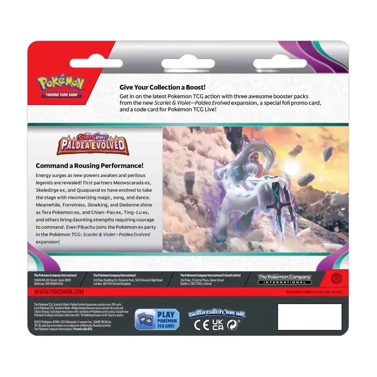 Pokémon TCG - Paldea Evolved 3-Pack Blister-3-Pack Blister-LaschoCards