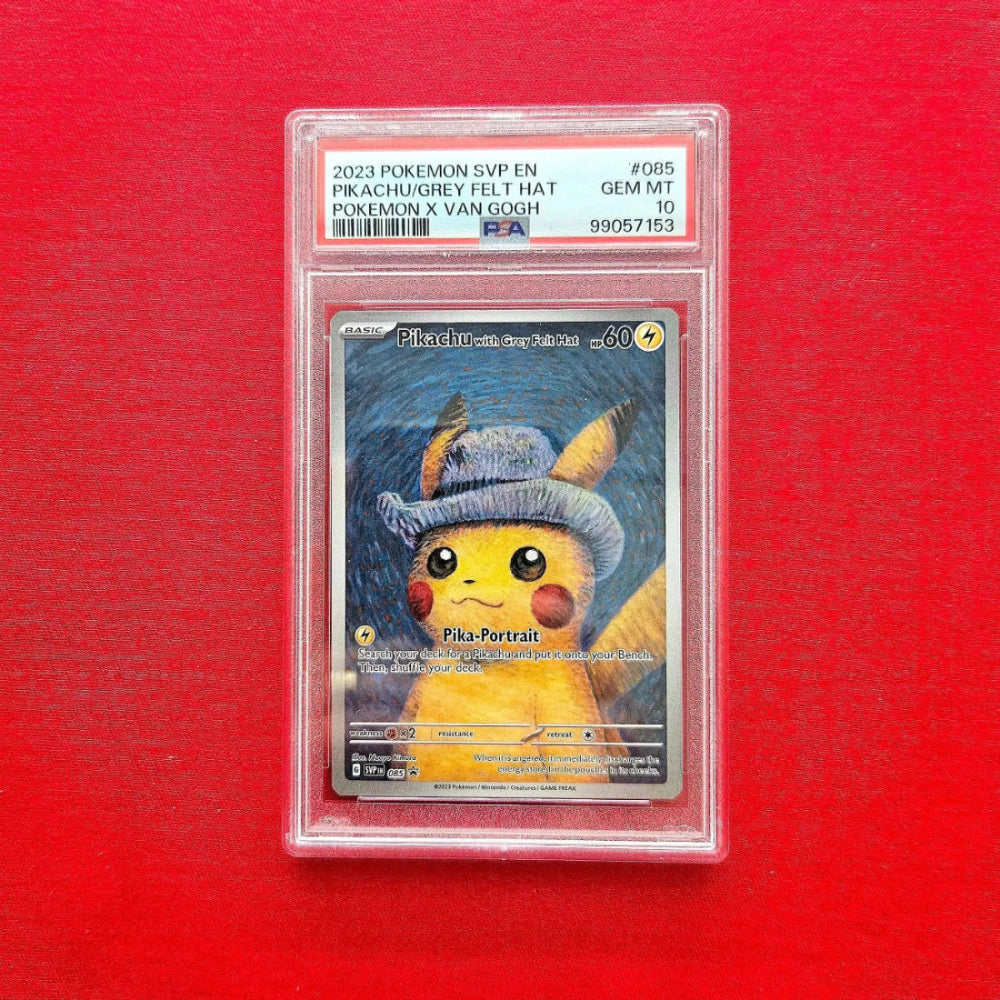 Pokémon TCG - Pikachu with grey felt hat Van Gogh Promo (PSA 10)-LaschoCards
