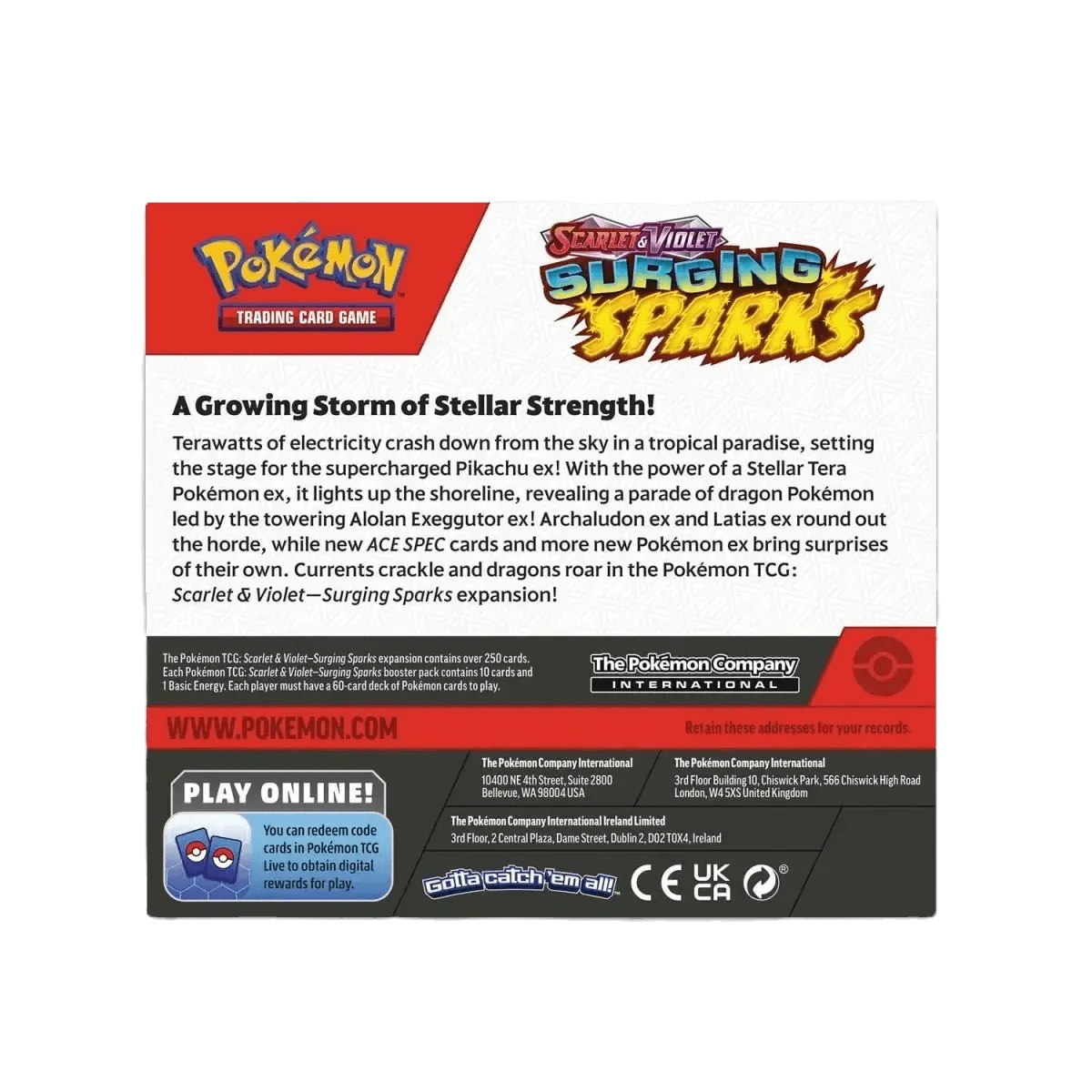 Pokémon TCG - Scarlet & Violet: Surging Sparks Booster Box Display