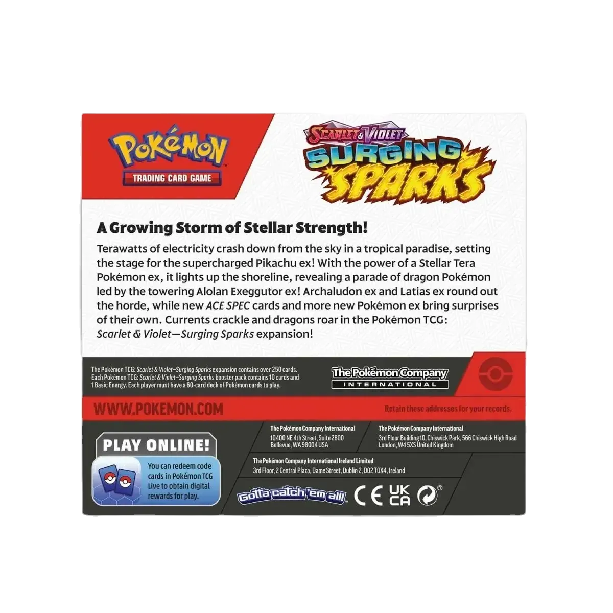 Pokémon TCG - Scarlet & Violet: Surging Sparks Booster Box Display