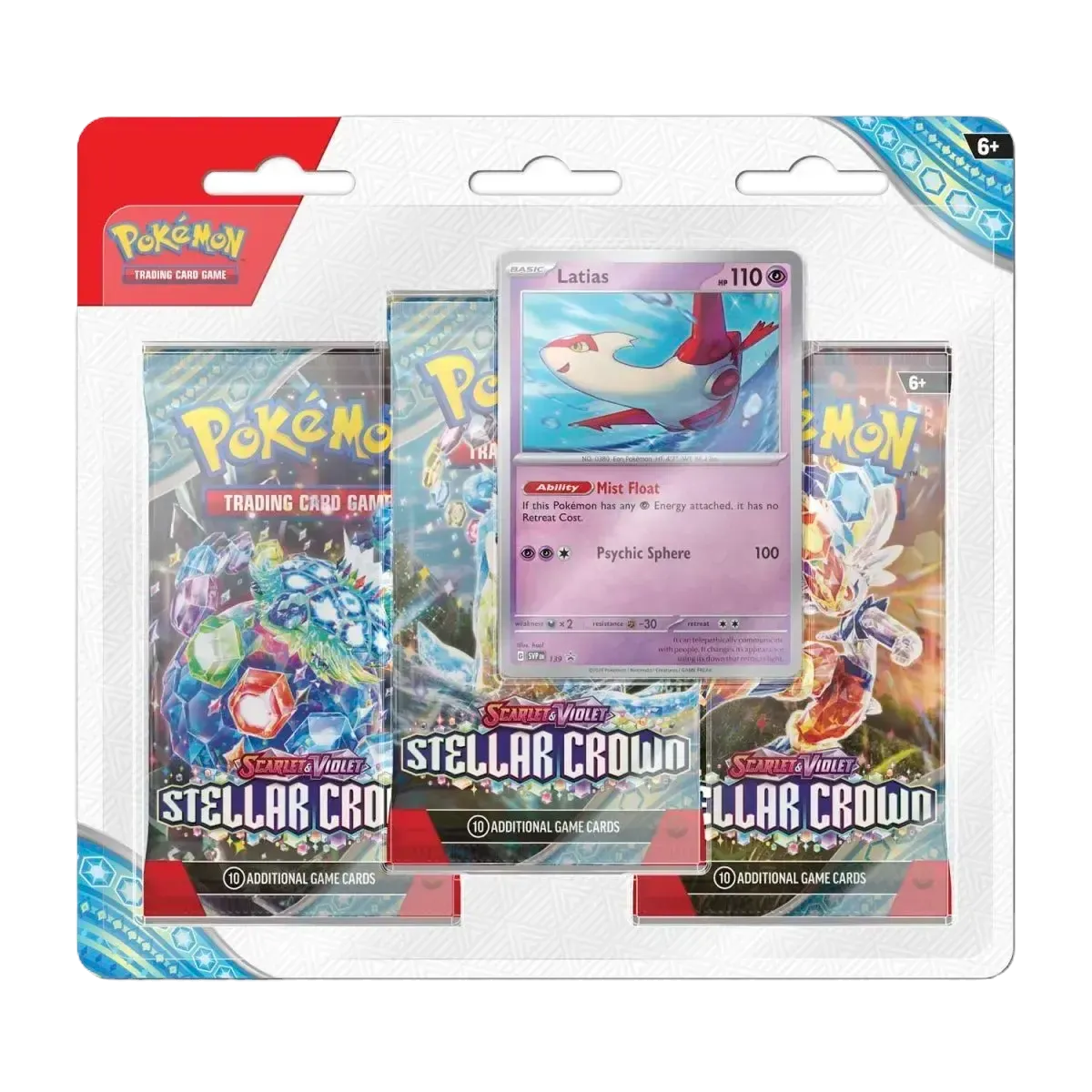 Pokémon TCG - Stellar Crown Latias 3-Pack Booster Blister-3-Pack Blister-LaschoCards