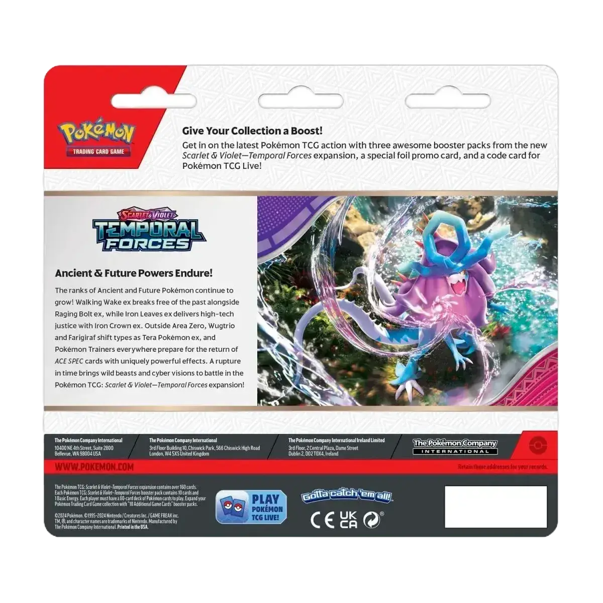Pokémon TCG - Temporal Forces Cleffa 3-Pack Blister Booster-3-Pack Blister-LaschoCards