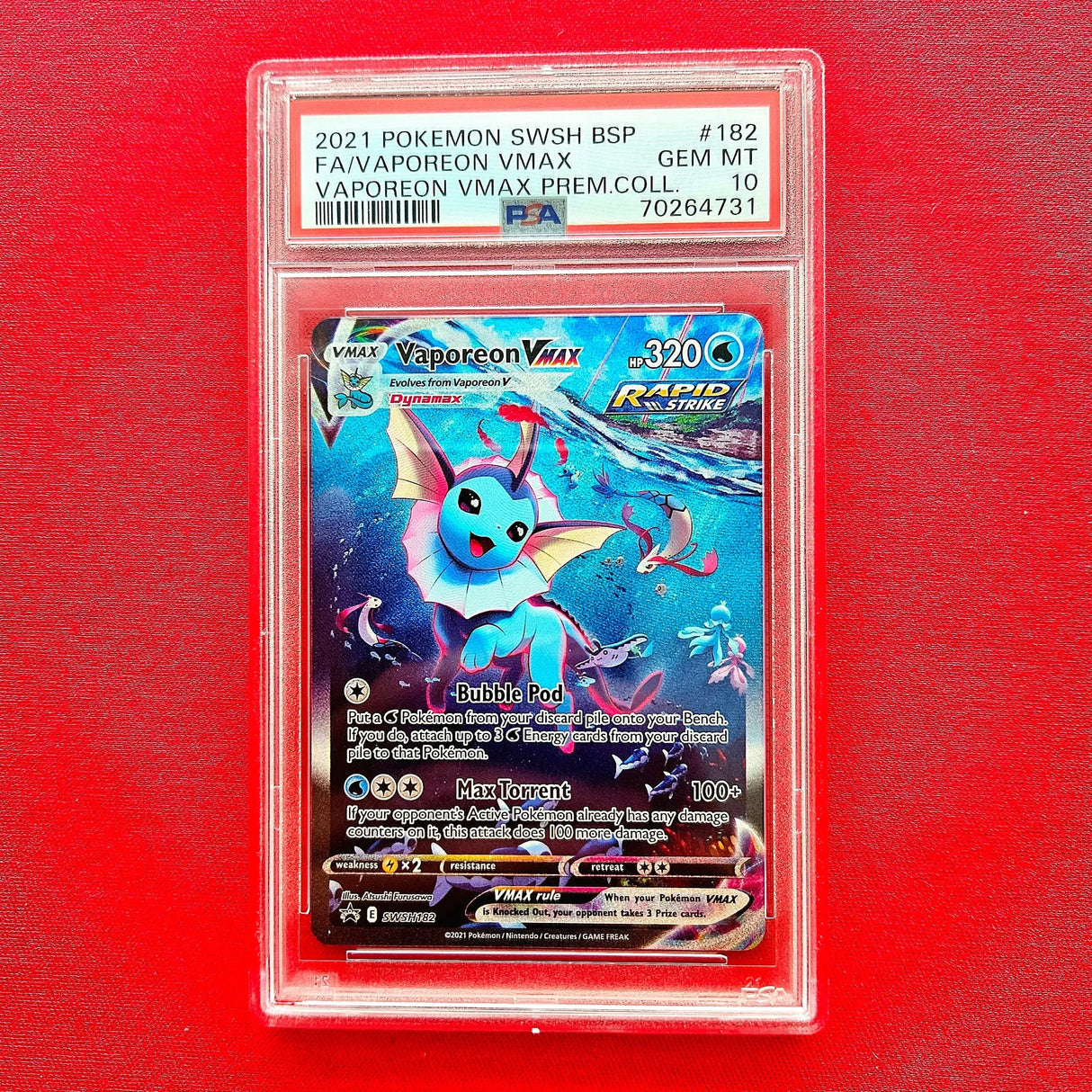 Pokémon TCG - Vaporeon VMAX Alt Art Promo - EN - (PSA 10)