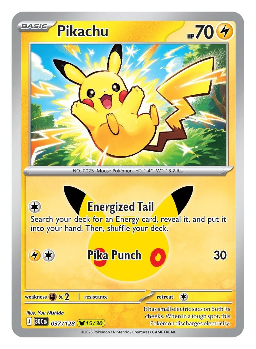Pokémon TCG - 30th Celebration Booster Pack laschocards Pikachu 1
