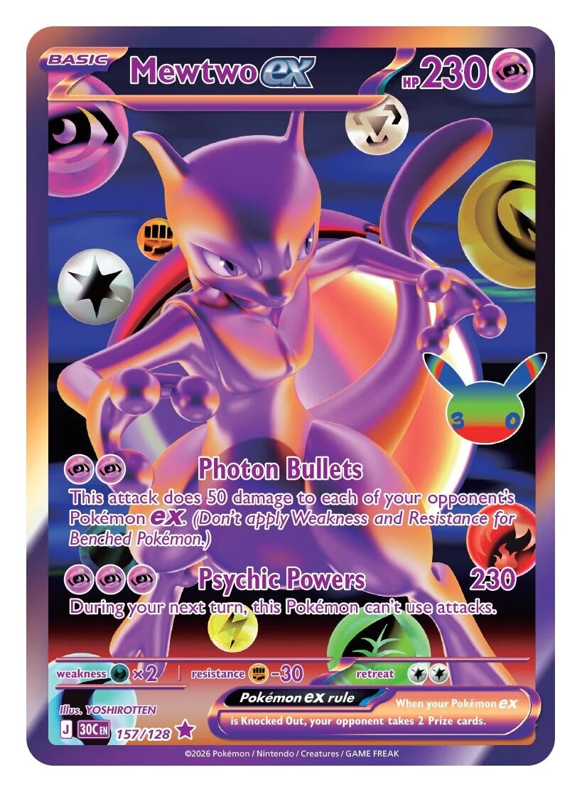 Pokémon TCG - 30th Celebration Booster Pack laschocards Mewtwo ex