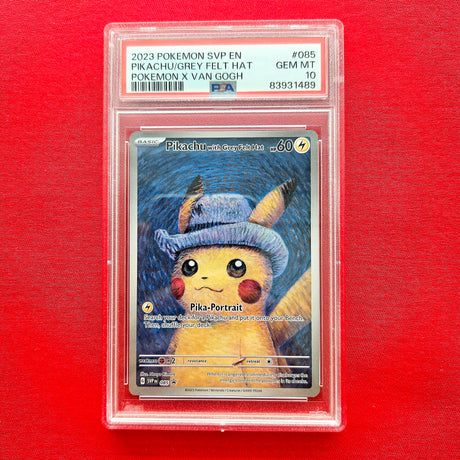 Pokémon TCG - Pikachu with grey felt hat Van Gogh Promo (PSA 10)