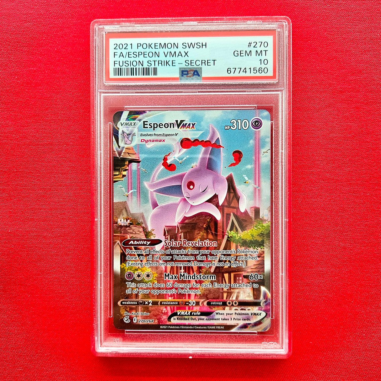 Pokémon TCG - Espeon VMAX Alt Art Fusion Strike 2021 - EN - (PSA 10)