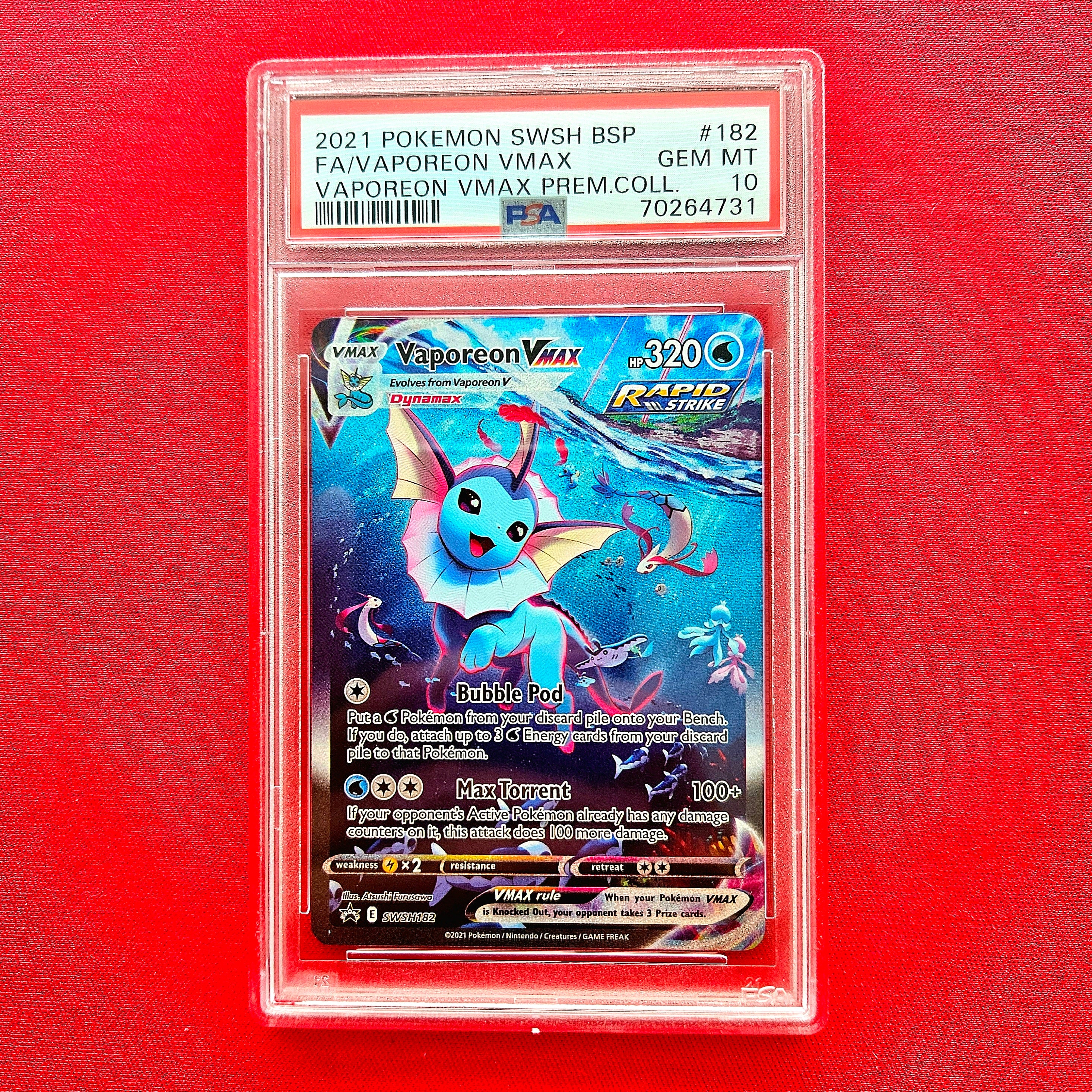 Pokemon Vaporeon V selling Full Art PSA 10 evolving skies