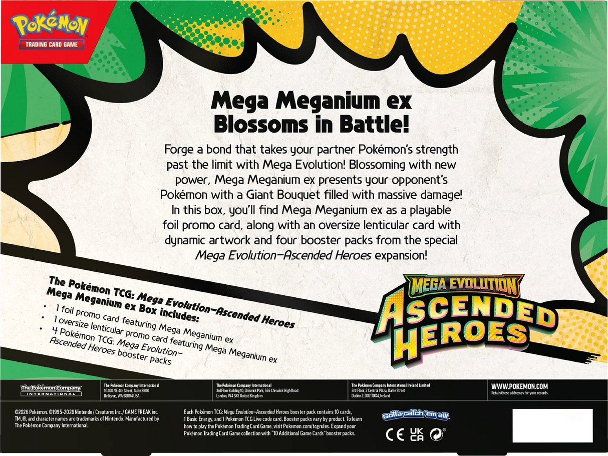 Pokémon TCG - Ascended Heroes Mega ex Box meganium back