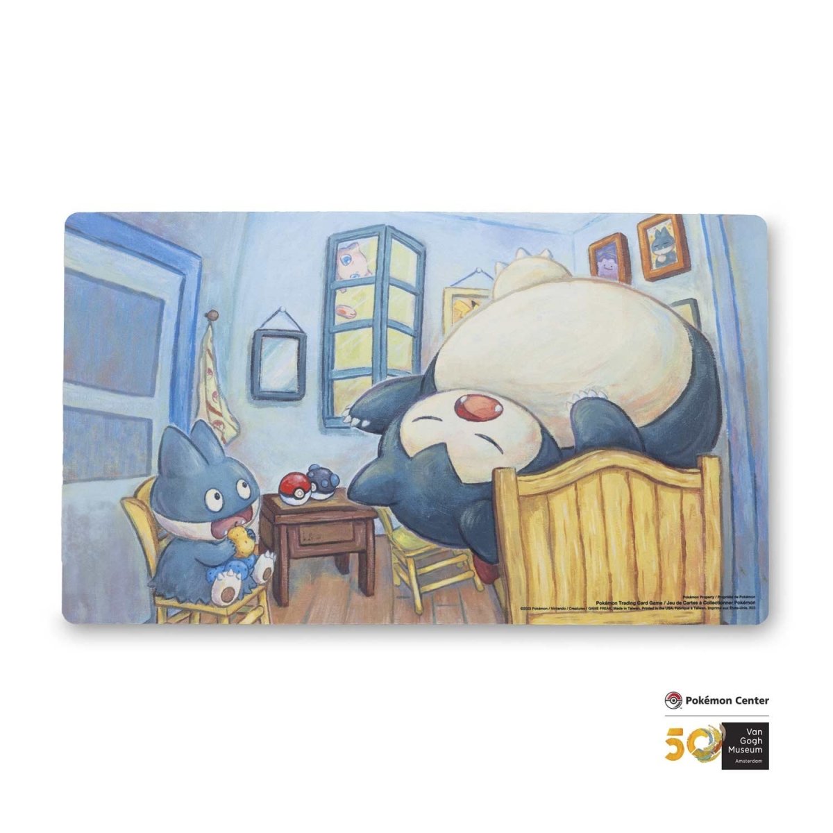 Pokémon Van Gogh Museum Munchlax & Snorlax The Bedroom Playmat