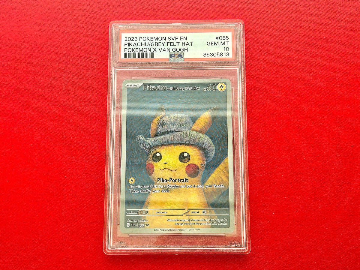 Pokémon TCG - Pikachu with grey felt hat Van Gogh Promo (PSA 10)