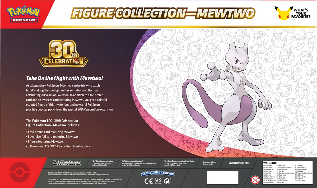 Pokémon TCG - 30th Celebration Figure Collection laschocards mewtu back