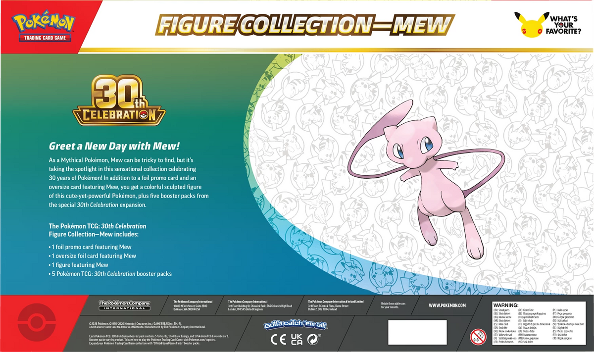 Pokémon TCG - 30th Celebration Figure Collection laschocards mew back 
