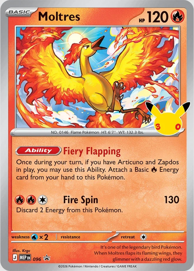 Pokémon TCG - 30th Celebration Poster Collection Laschocards Moltres