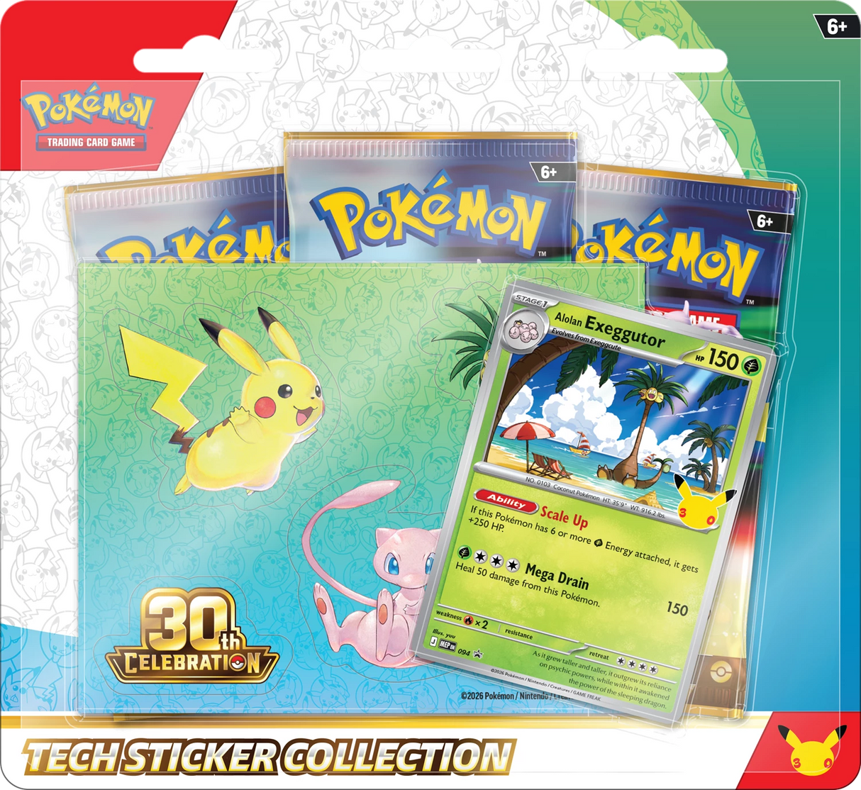 Pokémon TCG - 30th Celebration Tech Sticker Collection Alolan Exeggutor Laschocards
