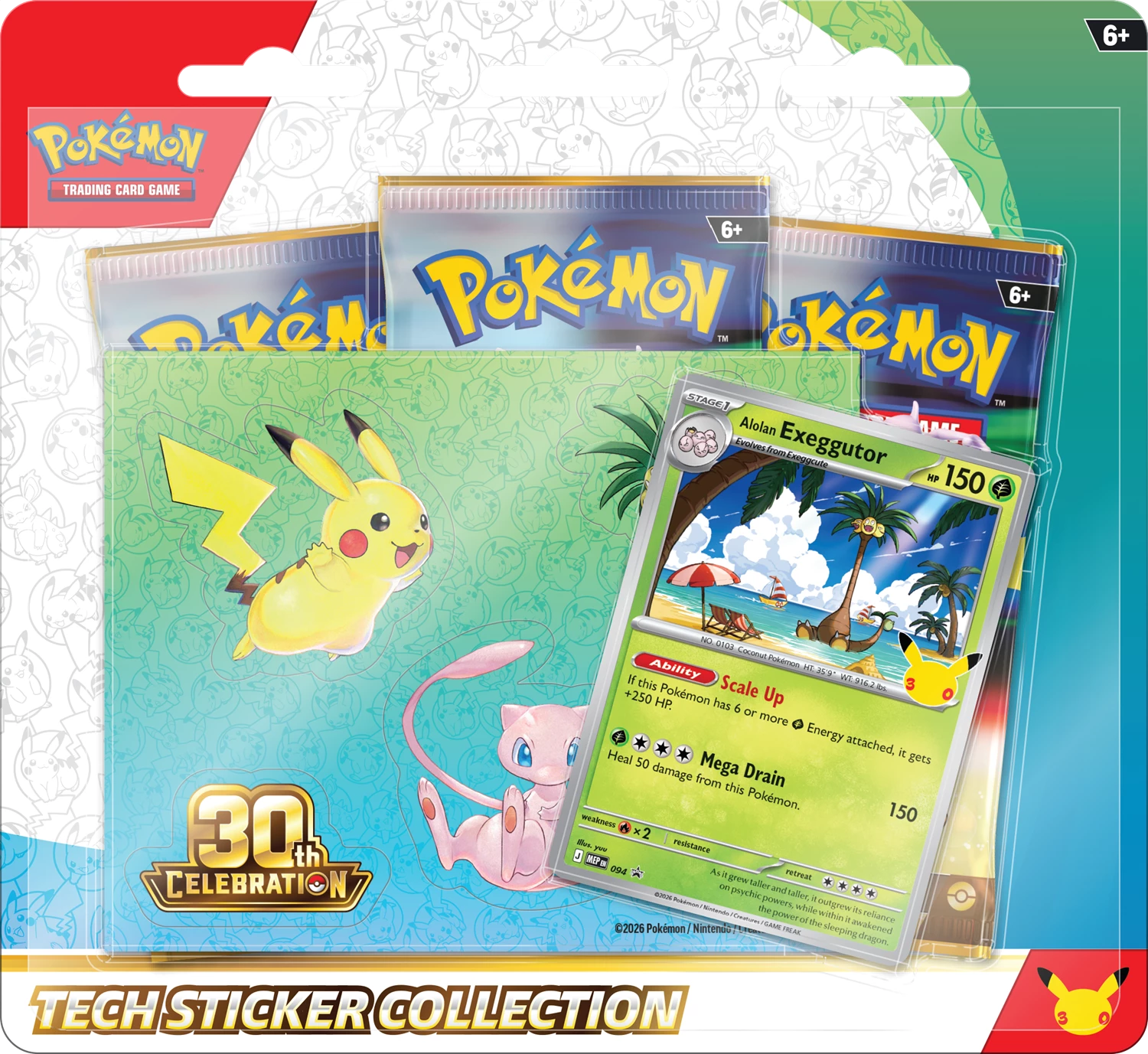 Pokémon TCG - 30th Celebration Tech Sticker Collection Alolan Exeggutor Laschocards