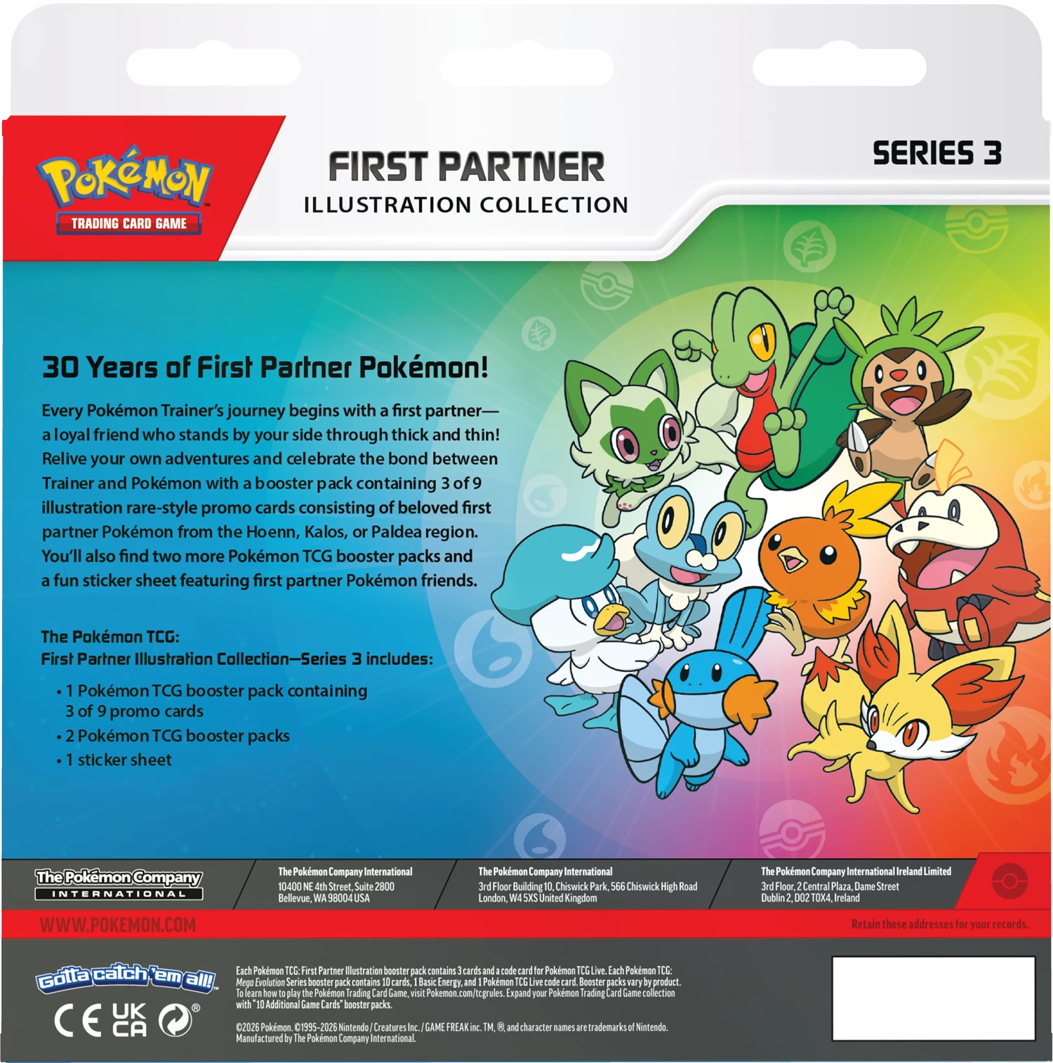 Pokémon TCG - First Partner Illustration Collection Series 3 laschocards front back
