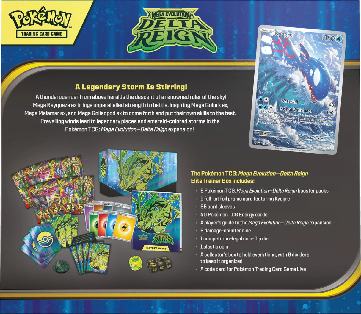 Pokémon TCG - Mega Evolution ME06: Delta Reign ETB Elite Trainer Box Laschocards back