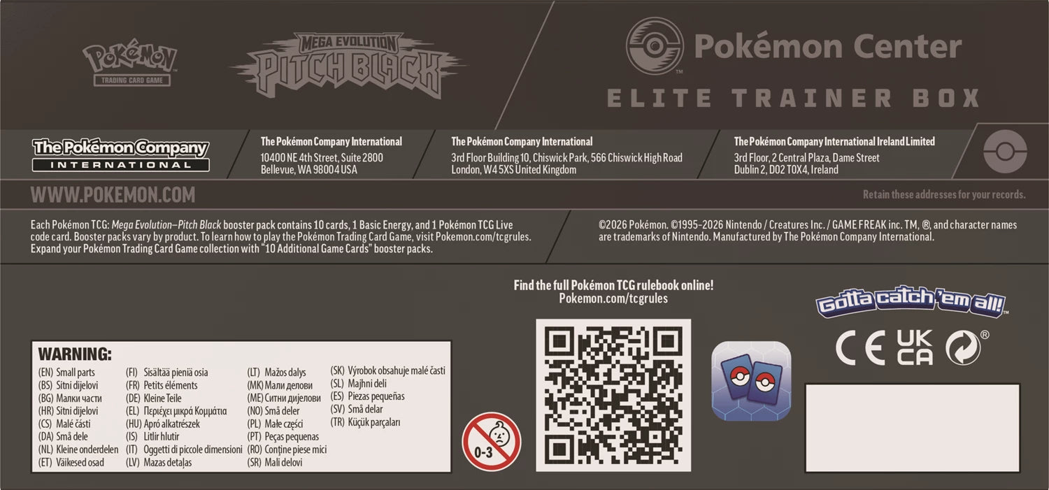 Pokémon TCG - Mega Evolution: Pitch Black ETB Elite Trainer Box down