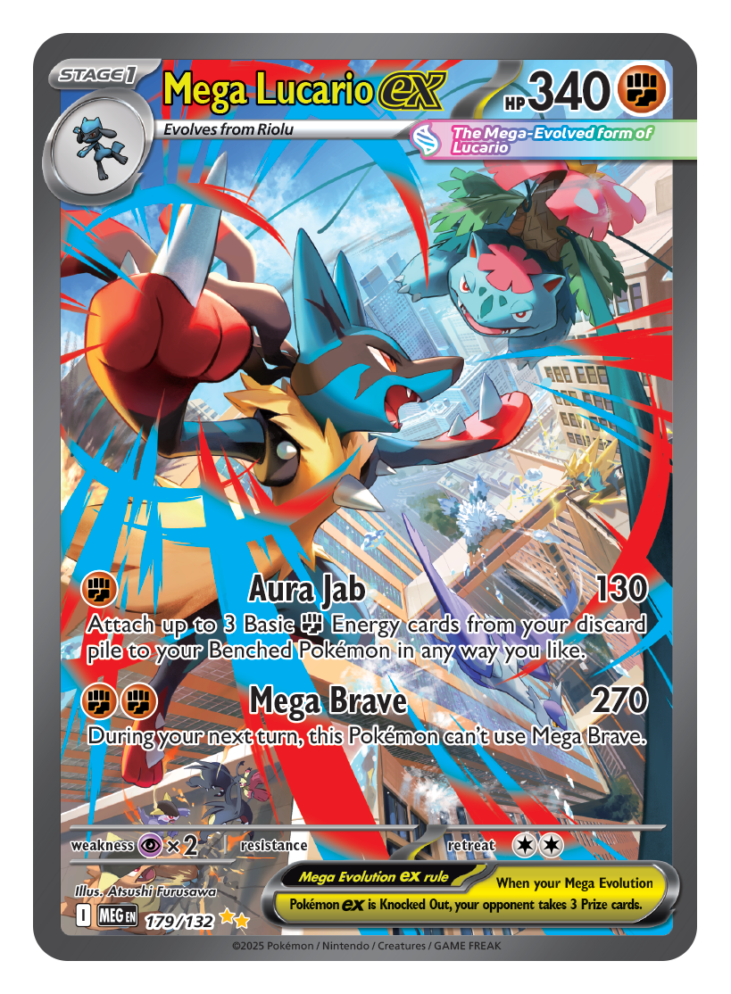 Mega Lucario ex ME01 Mega Evolutions 