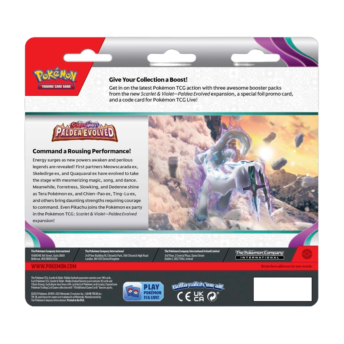 Pokémon TCG - Paldea Evolved 3-Pack Blister-3-Pack Blister-LaschoCards