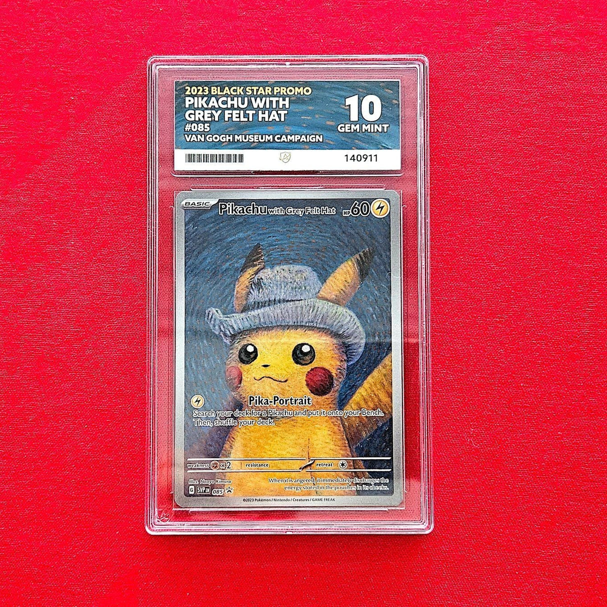 Pokémon TCG - Pikachu with grey felt hat Van Gogh Promo (ACE 10)