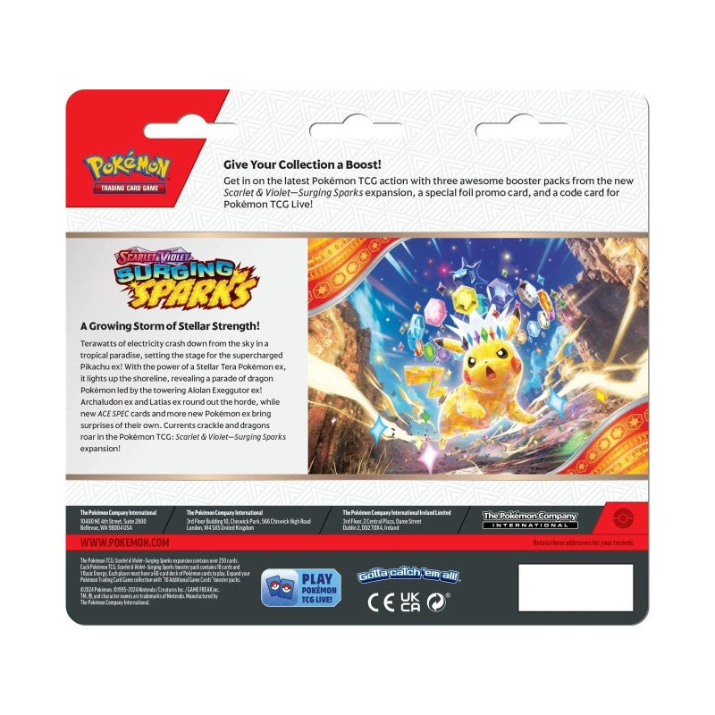 Pokémon TCG - Surging Sparks 3-Pack Blister-3-Pack Blister-LaschoCards