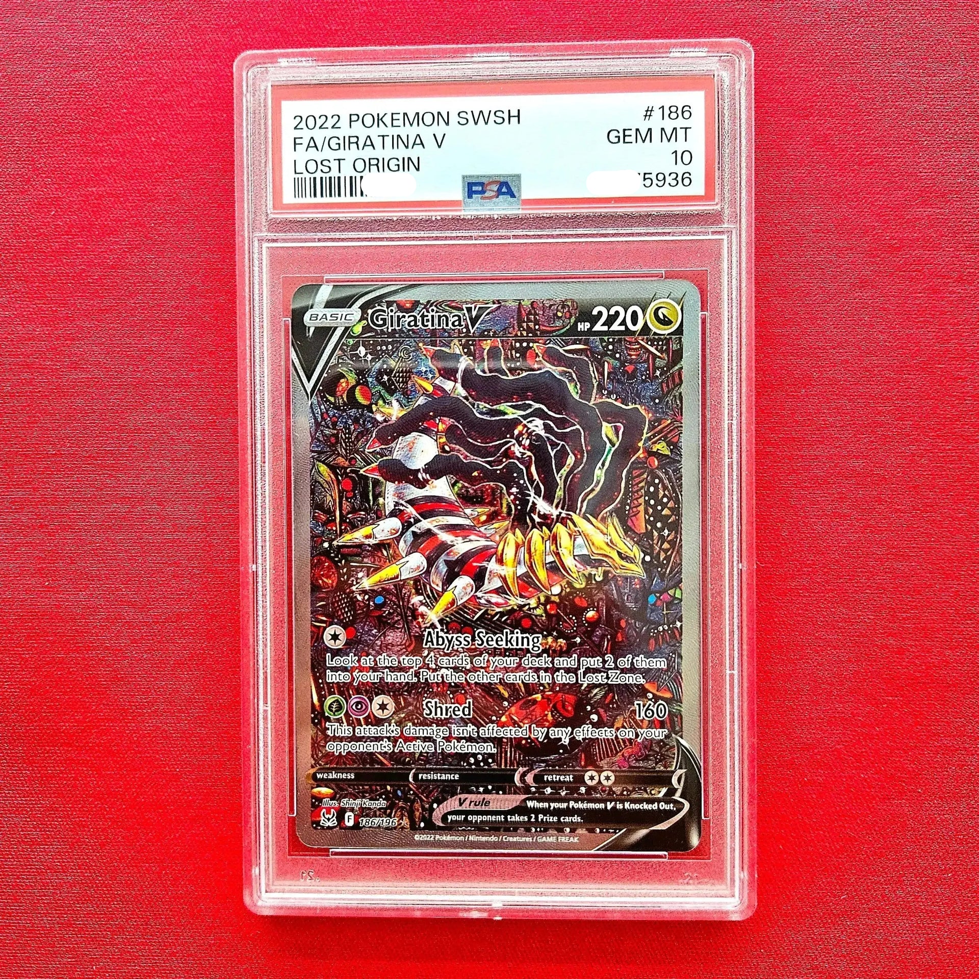 Pokémon TCG - Giratina V 186 Alt Art Lost Origin EN PSA 10