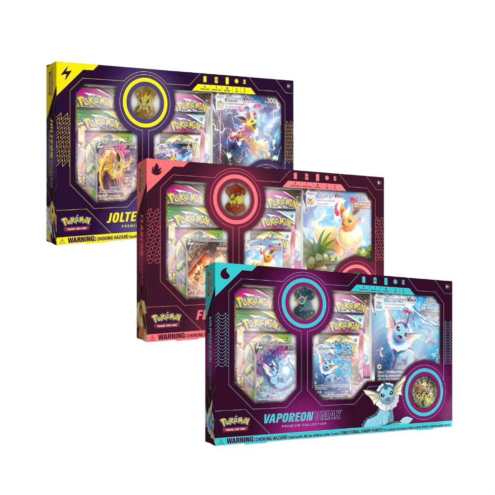 Pokémon TCG - Jolteon Flareon Vaporeon VMAX Premium Collection US-LaschoCards