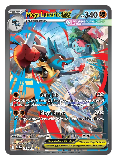 Mega Lucario ex ME01 Mega Evolutions 