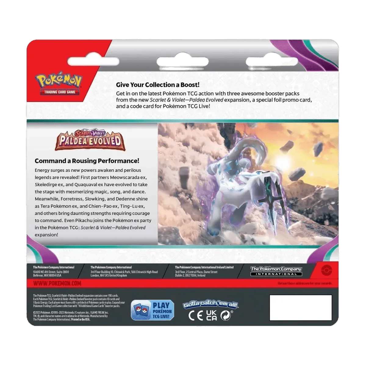 Pokémon TCG - Paldea Evolved 3-Pack Blister-3-Pack Blister-LaschoCards