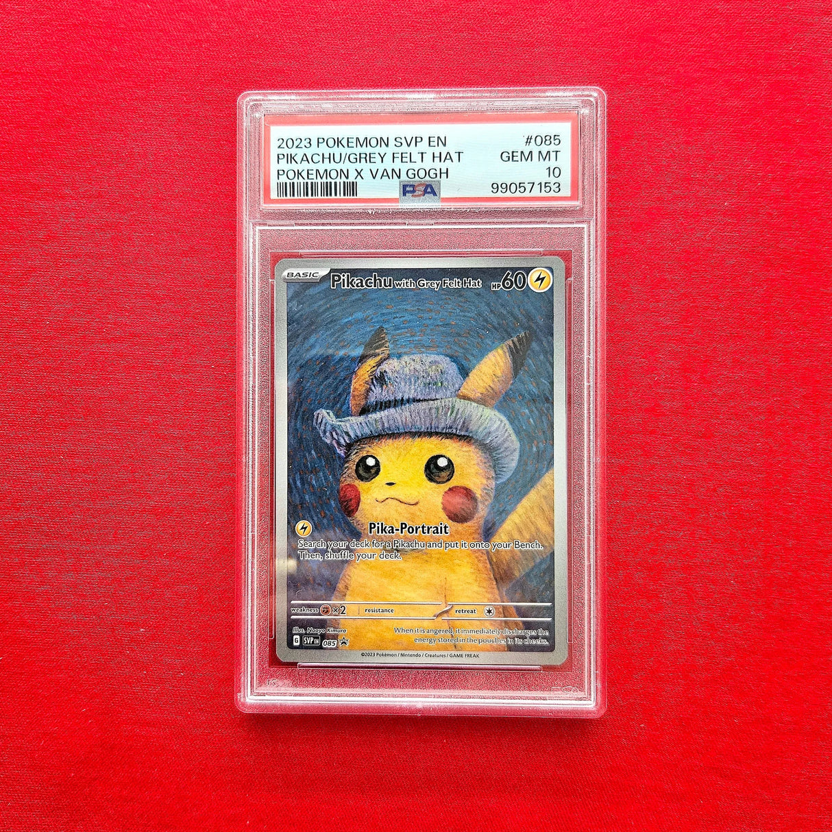Pokémon TCG - Pikachu with grey felt hat Van Gogh Promo (PSA 10)-LaschoCards