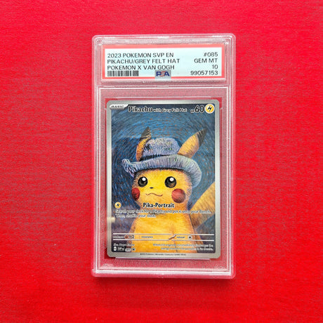 Pokémon TCG - Pikachu with grey felt hat Van Gogh Promo (PSA 10)-LaschoCards
