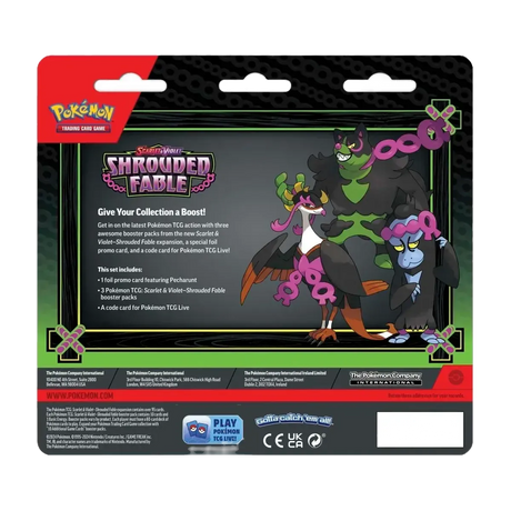 Pokémon TCG - Shrouded Fable Pecharunt 3-Pack Booster Blister-3-Pack Blister-LaschoCards