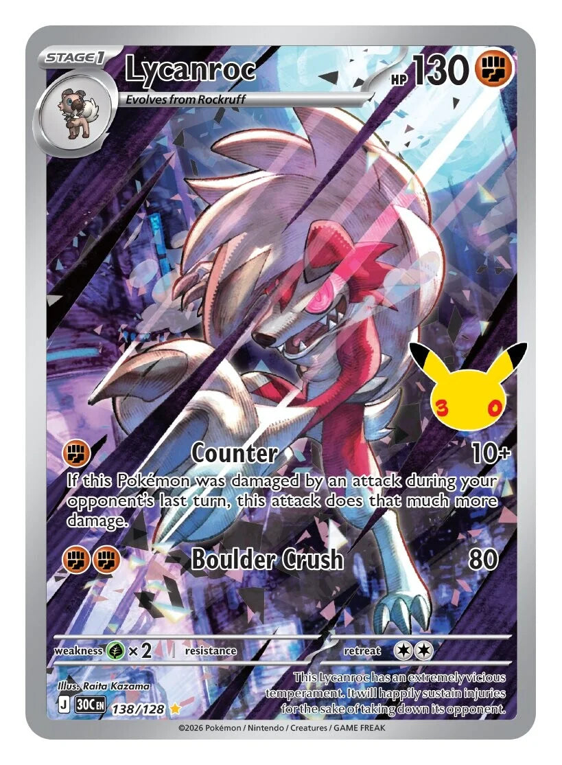 Pokémon TCG - 30th Celebration Booster Pack laschocards Lycanroc