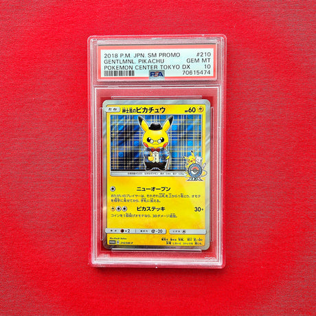 Pokémon TCG - Gentleman Pikachu Promo Tokyo Dx SM-P 210 JPN (PSA 10)