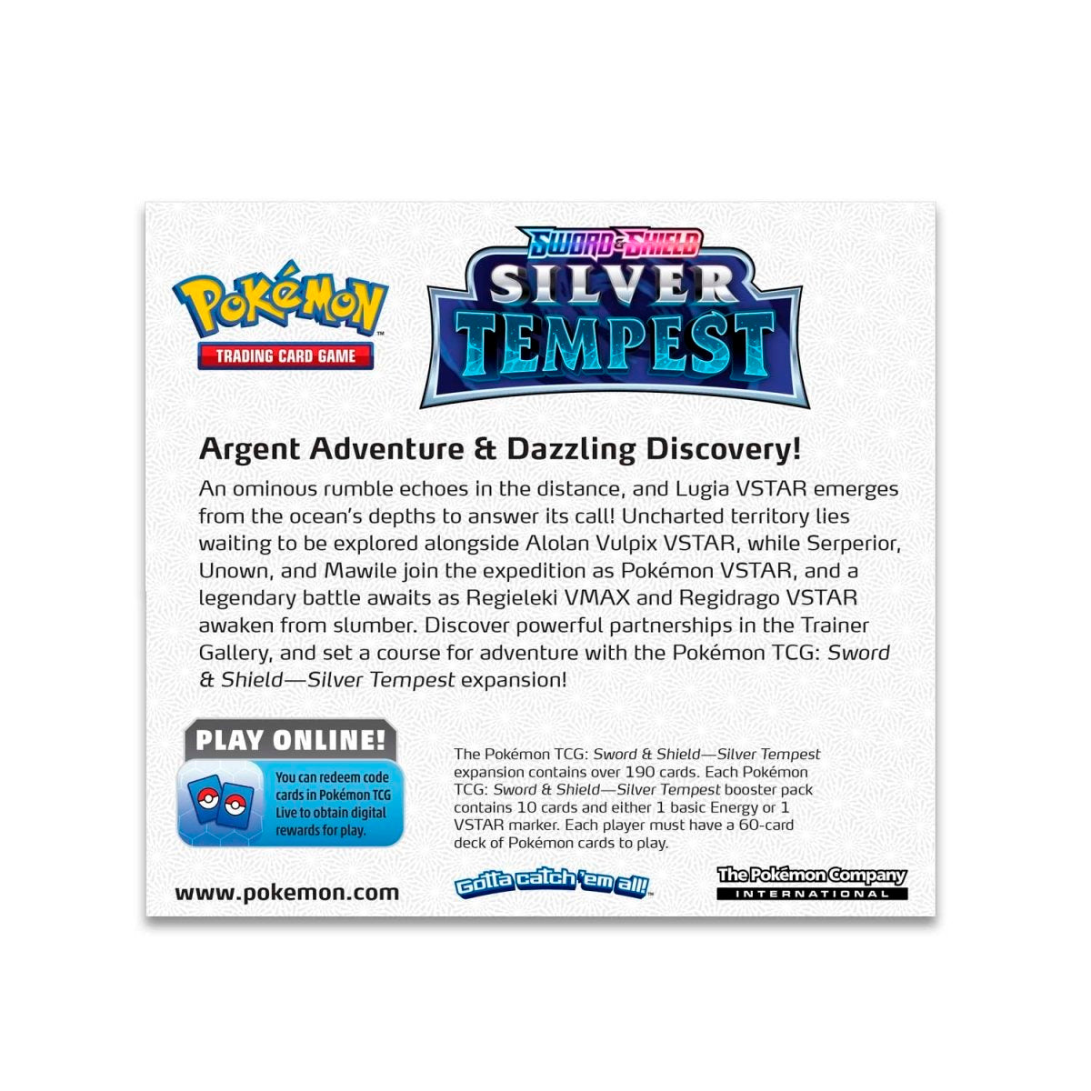 Pokémon TCG - Sword & Shield: Silver Tempest Booster Box Display