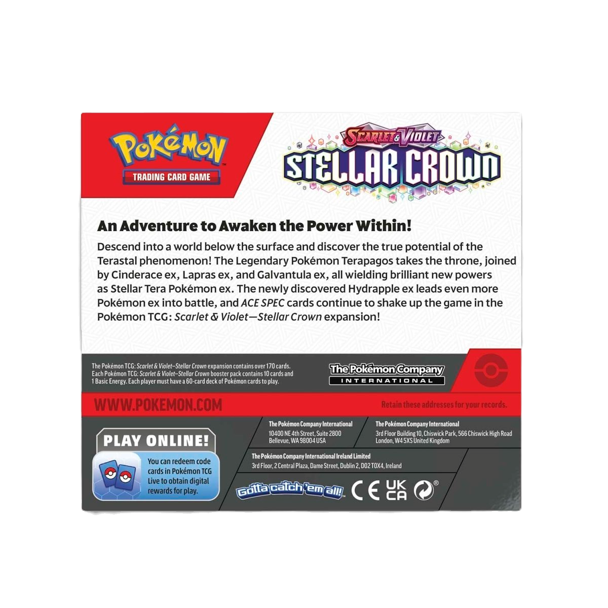 Pokémon TCG - Scarlet & Violet: Stellar Crown Booster Box Display